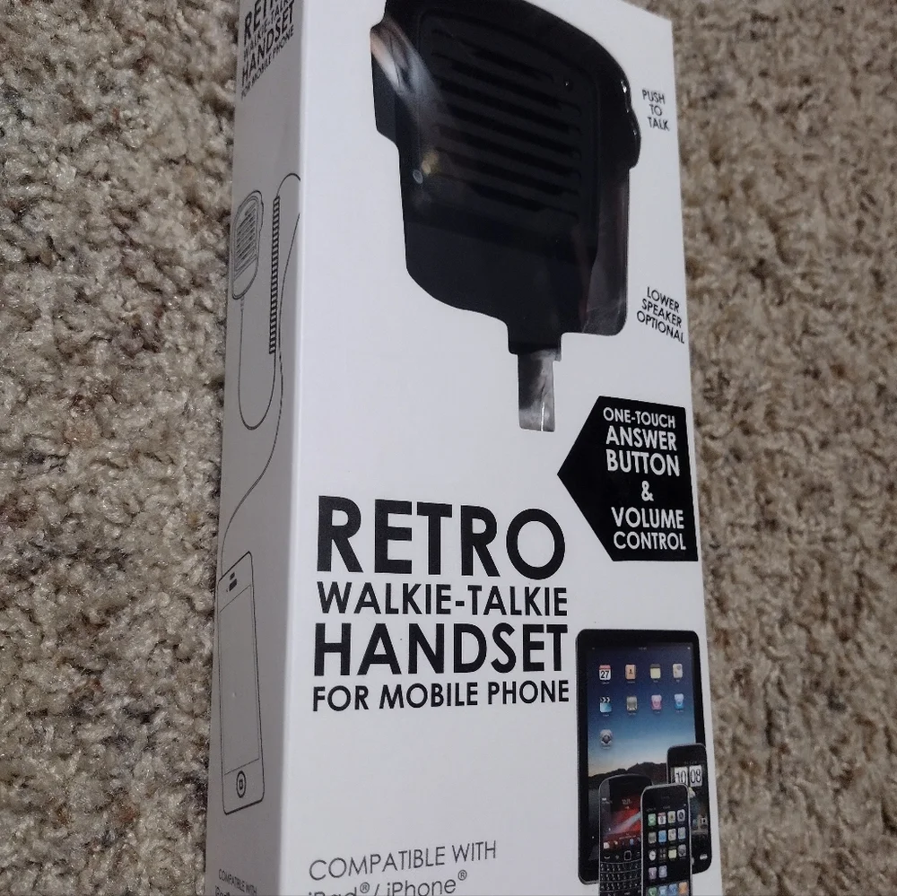🆕️Retro Walkie-Talkie Handset for Mobile Phone- Black